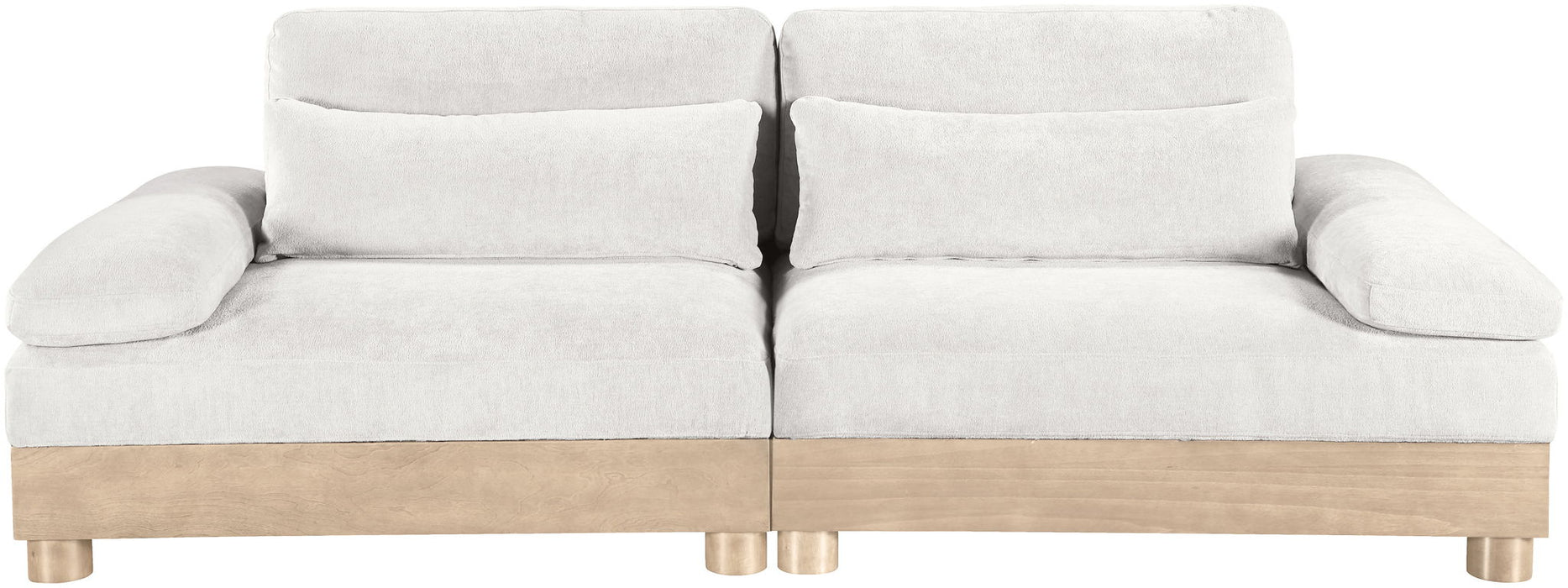 Turin - Chenille Fabric Upholstered Modular Sectional - White