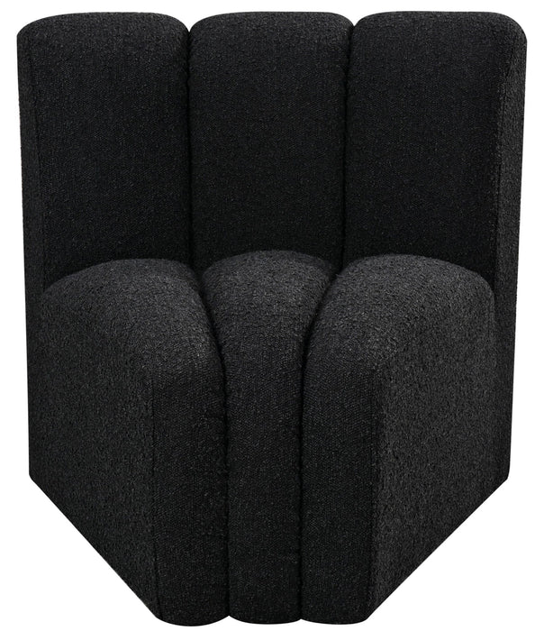 Arc - Boucle Fabric Curved Corner Chair