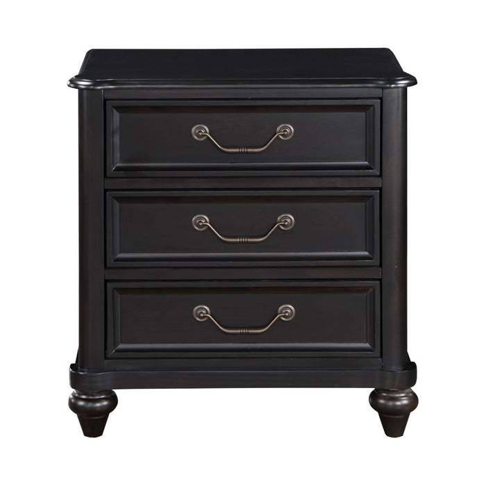 Herman - Nightstand - Charcoal Brown