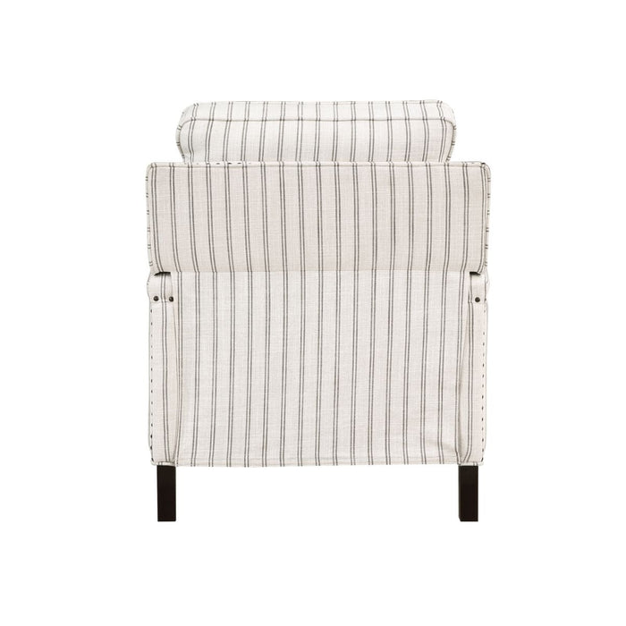 Landrum - Push Back Reclining Chair - White / Gray