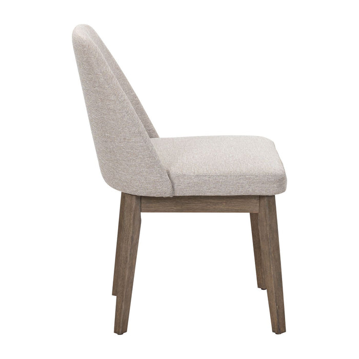 Edison - Upholstered Side Chair (RTA) - Brownstone With Faux Marble Tops