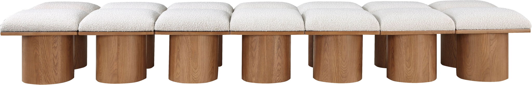 Pavilion - 14 Piece Modular Bench With Brown Base