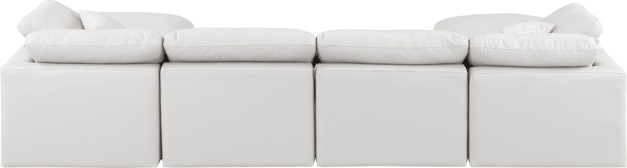 Indulge - Faux Leather 6 Piece Modular Double Chaise Sectional