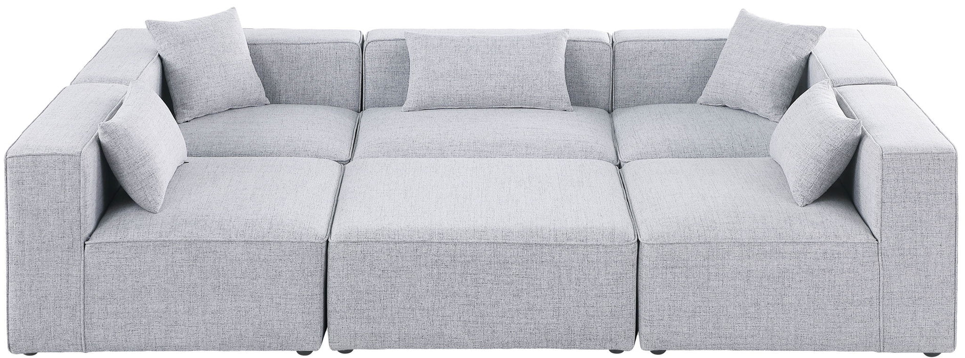 Cube - Linen 6 Piece Modular Sectional