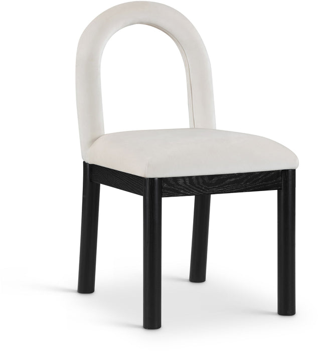Conrad - Velvet Dining Chair With Black Legs