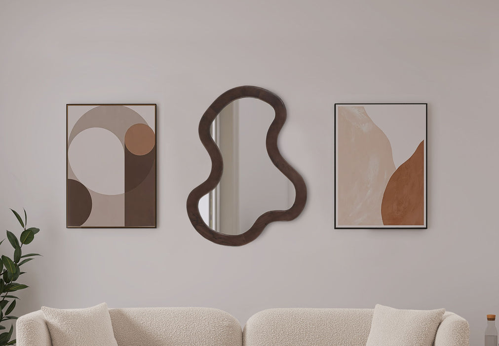 Oblique - Mirror - Wood