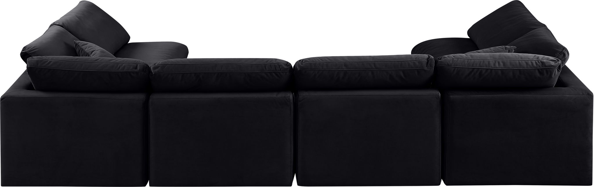 Indulge - Velvet 6 Piece Modular U-Shaped Sectional