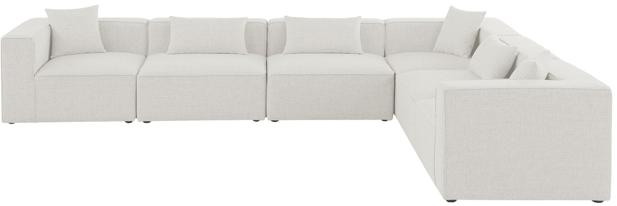 Cube - Linen 6 Piece Modular Corner Sectional