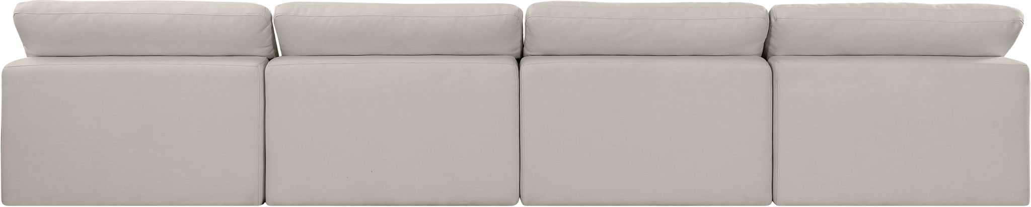 Comfy - Linen Modular Armless Sofa 4 Seats
