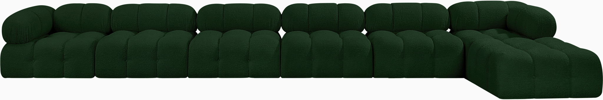 Ames - 7 Piece Boucle Fabric Modular L-Shaped Sectional