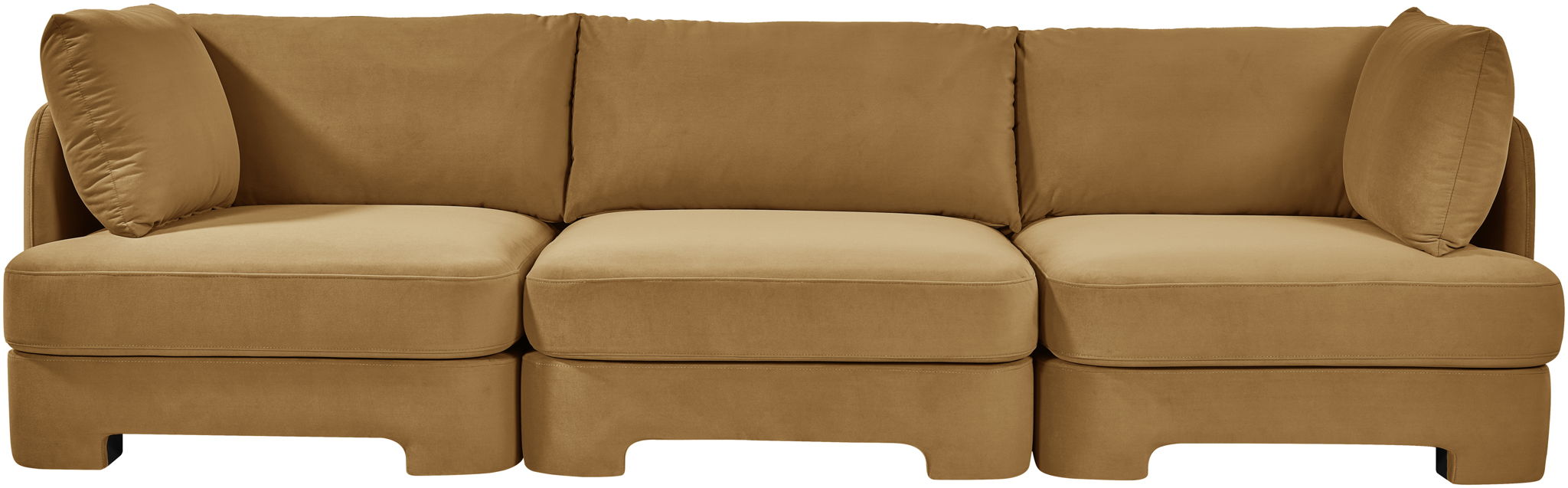 Hammond - Velvet Performance Fabric Upholstered 3 Piece Sofa