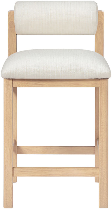 Roundhill - Fabric Counter Stool - Natural Frame