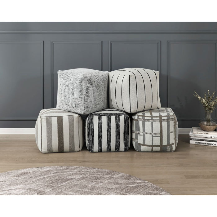 Easley - Cravat Pouf - Multicolor