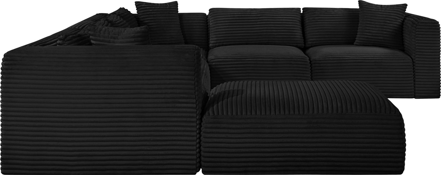 Shaggy - 7 Piece Modular U-Shaped Sectional With Ottoman