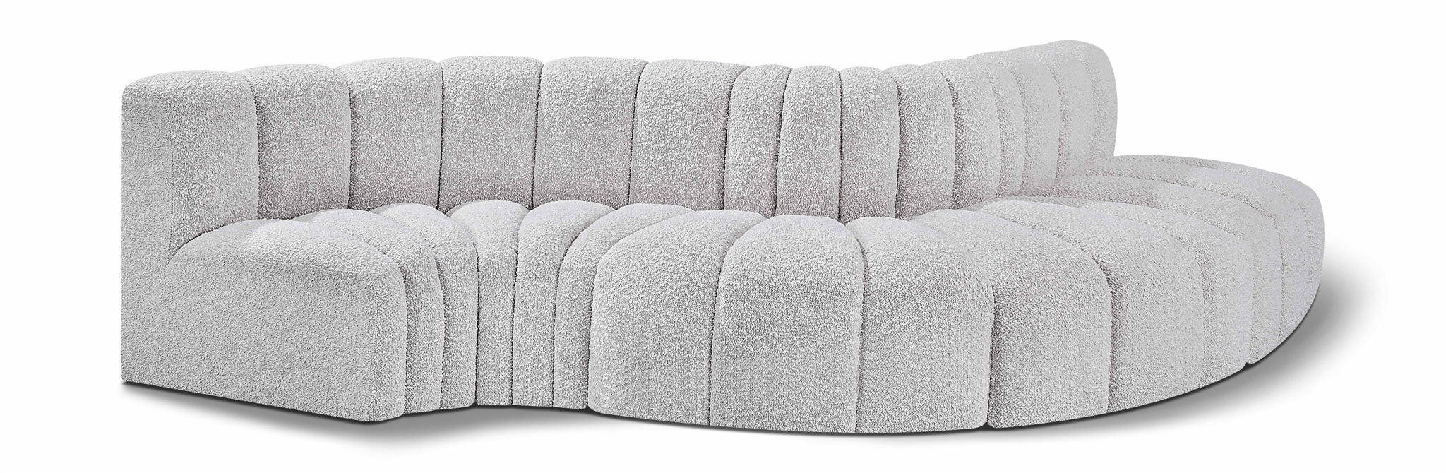 Arc - Boucle Fabric 5 Piece Modular Sofa