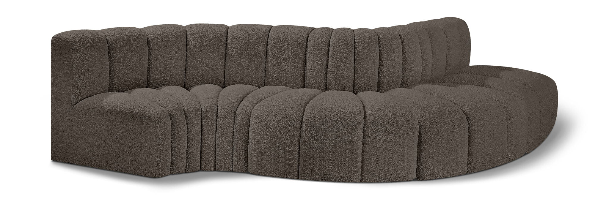 Arc - Boucle Fabric 5 Piece Modular Sofa