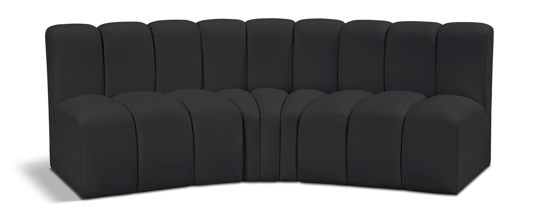 Arc - Faux Leather 3 Piece Modular Corner Sofa