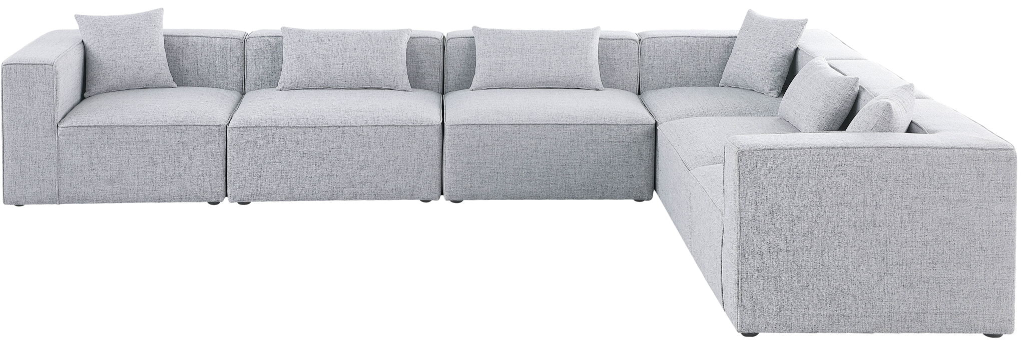 Cube - Linen 6 Piece Modular Corner Sectional