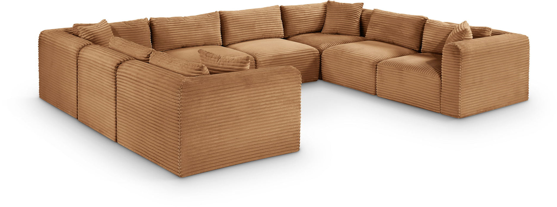 Shaggy - Fabric 8 Piece Modular U-Shaped Sectional