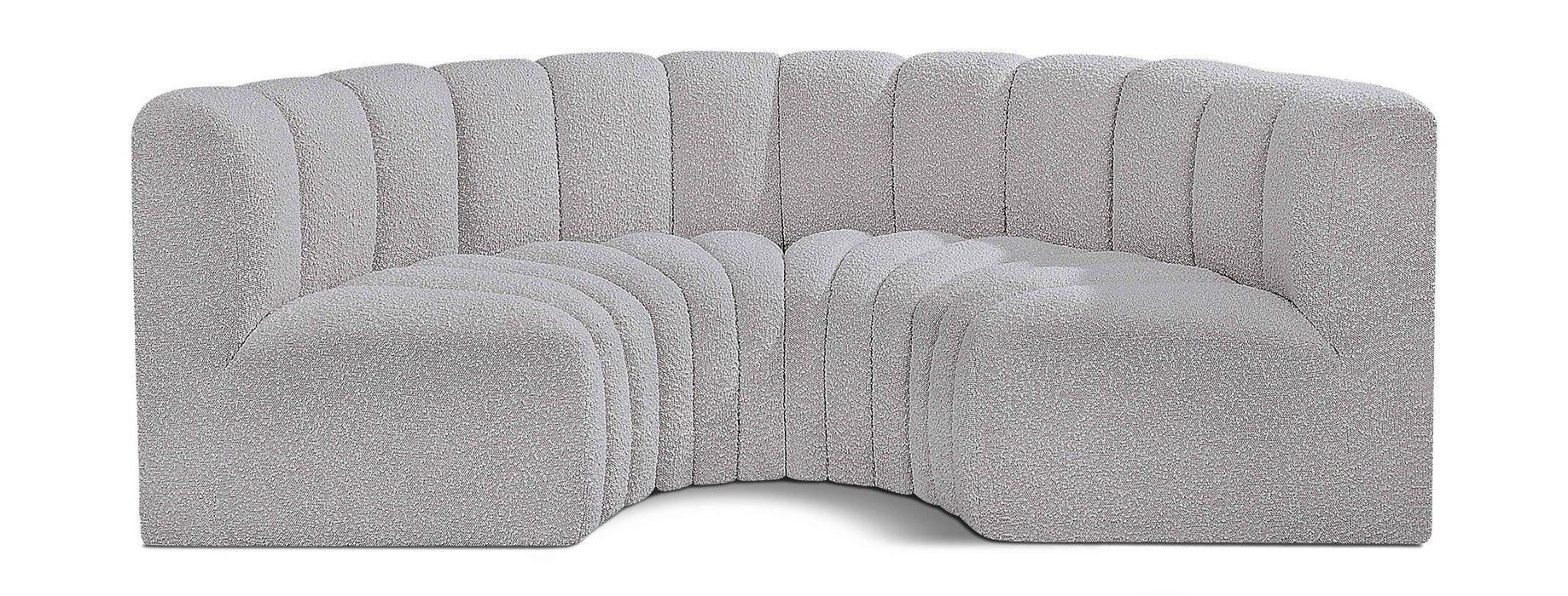 Arc - Boucle Fabric 4 Piece U-Shaped Modular Sofa