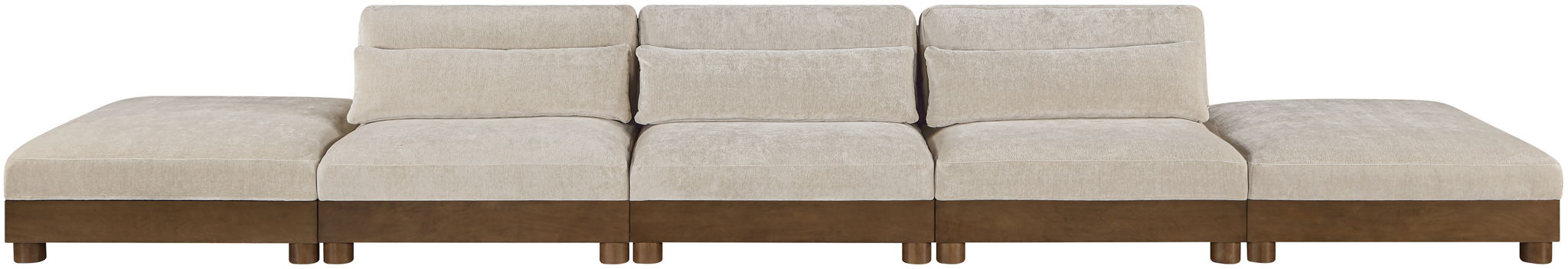 Turin - Chenille Fabric Upholstered Modular Sectional - Taupe