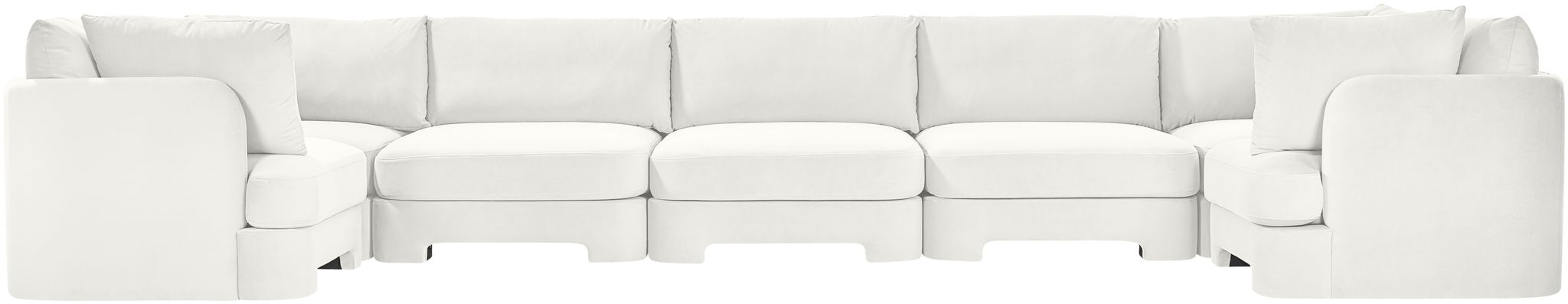 Hammond - Velvet Performance Fabric Upholstered 7 Piece U-Shaped Sectional