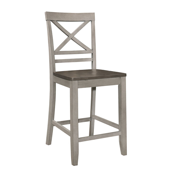 Brightleaf - Counter Height Chair (Set of 2) - Brown / Gray