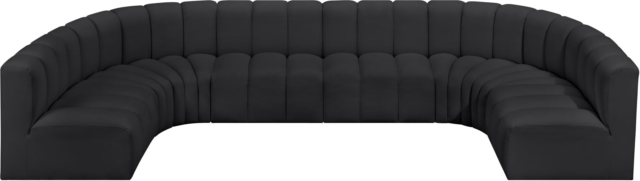 Arc - Faux Leather Modular U-Shaped Sectional