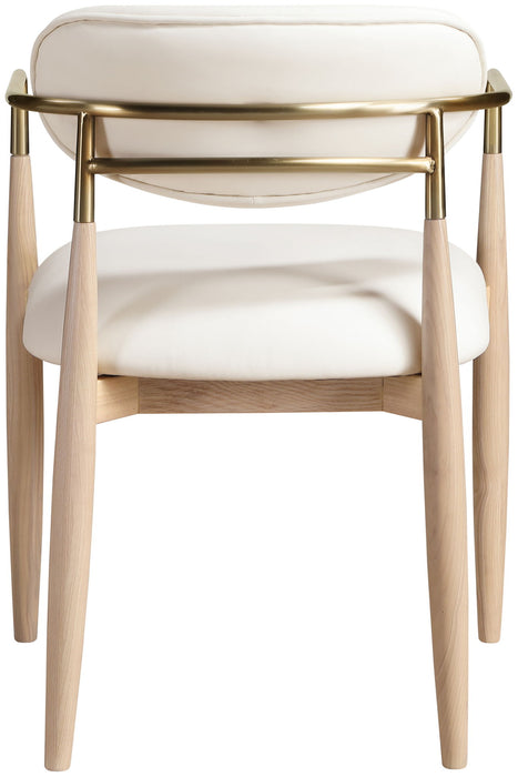 Riccio - Dining Arm Chair (Set of 2) - Natural And Gold Frame