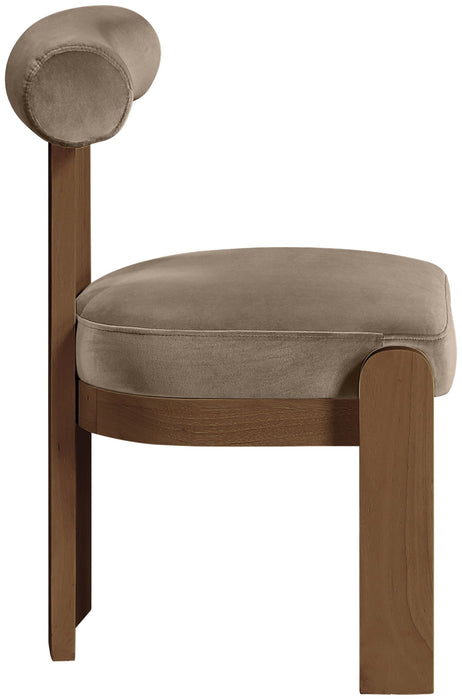 Arienzo - Performance Fabric Upholstered Dining Chair (Set of 2) - Walnut Base