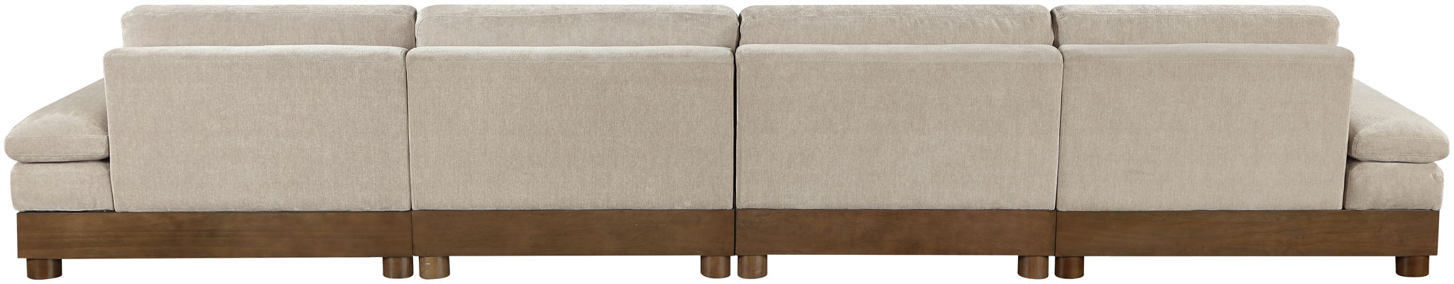 Turin - Chenille Fabric Upholstered Modular Sectional - Taupe