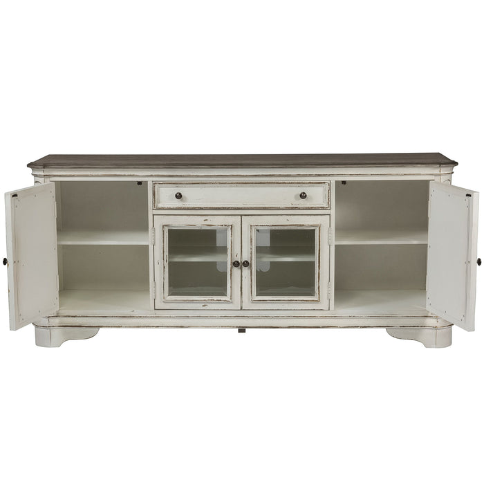 Magnolia Manor - EnteRTAinment TV Stand - Weathered Bisque