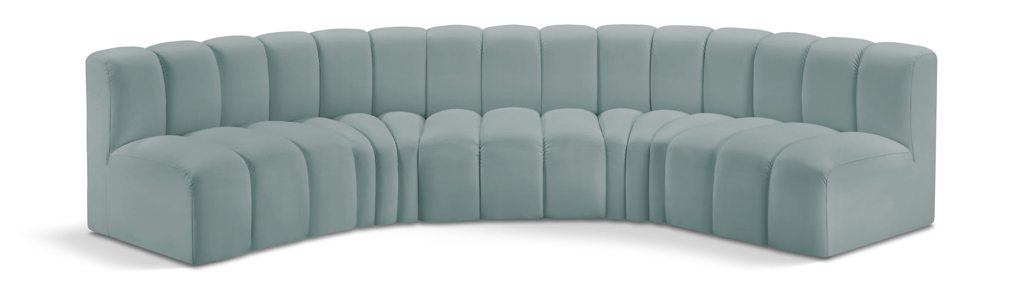 Arc - Faux Leather 5 Piece U-Shaped Modular Sofa