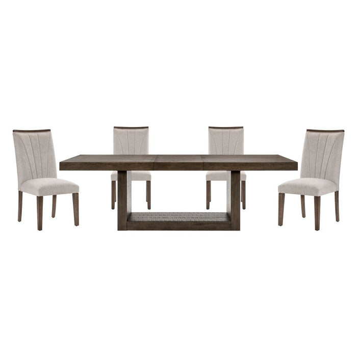Brookings - 5 Piece Set (Table & 4 Side Chairs) - Brown