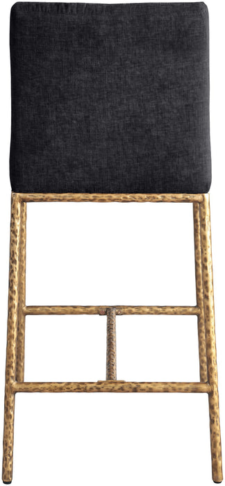 Reeves - Chenille Fabric Upholstered Counter Stool (Set of 2) - Gold Base