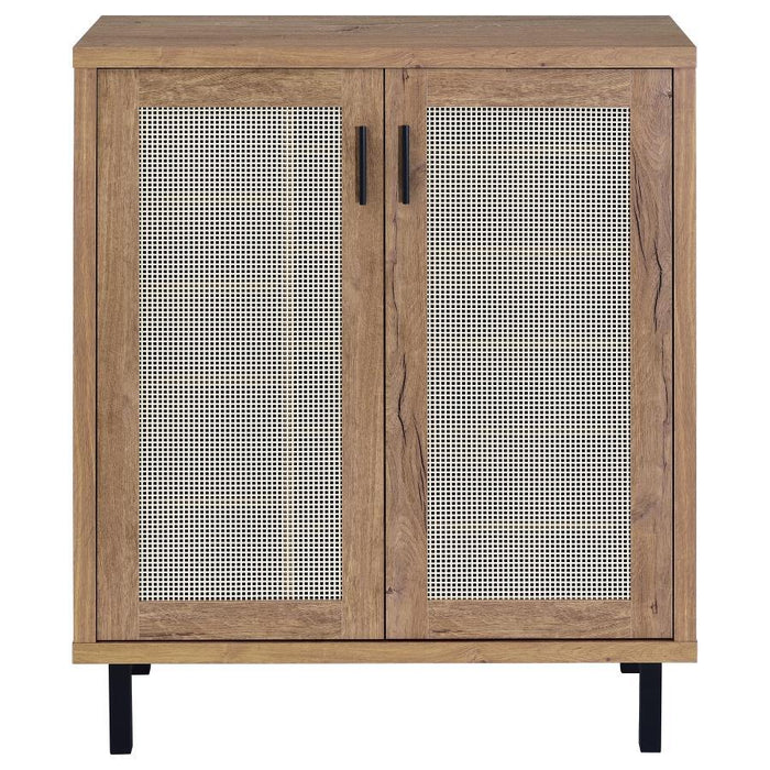 Teller - 2-Door Shoe Storage Cabinet - Natural Oak