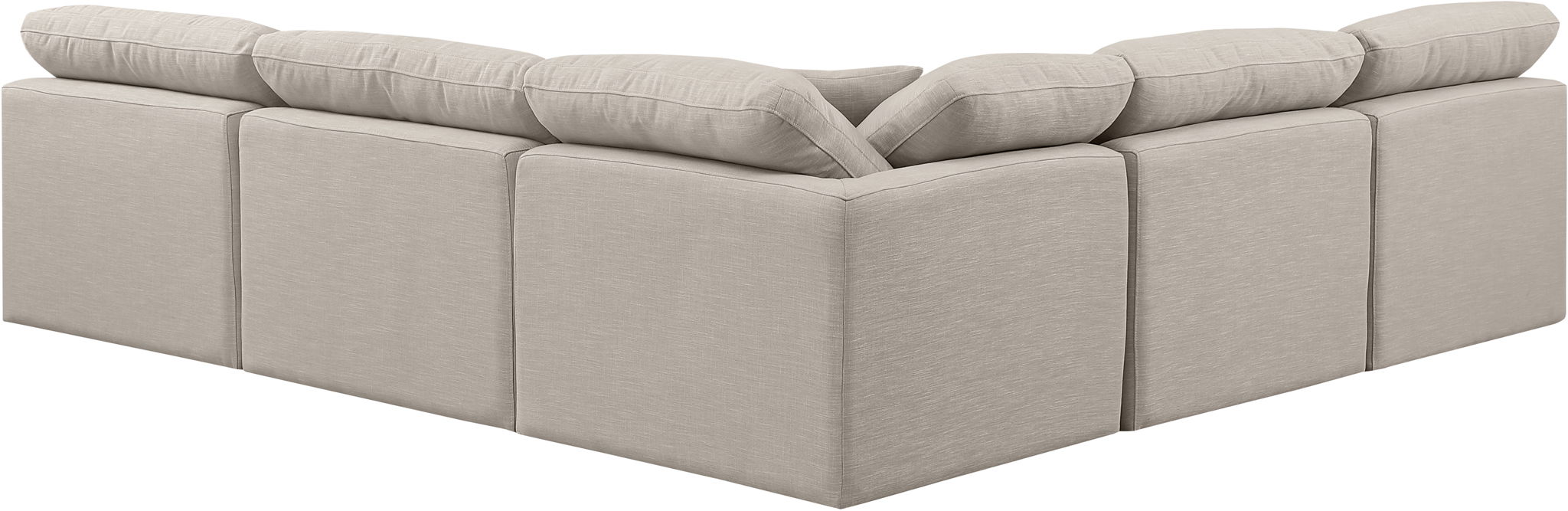 Indulge - Linen 5 Piece Modular Corner Armless Sectional