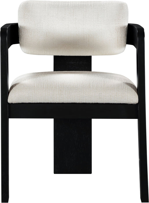 Sacha - Linen Dining Chair With Black Base (Set of 2)