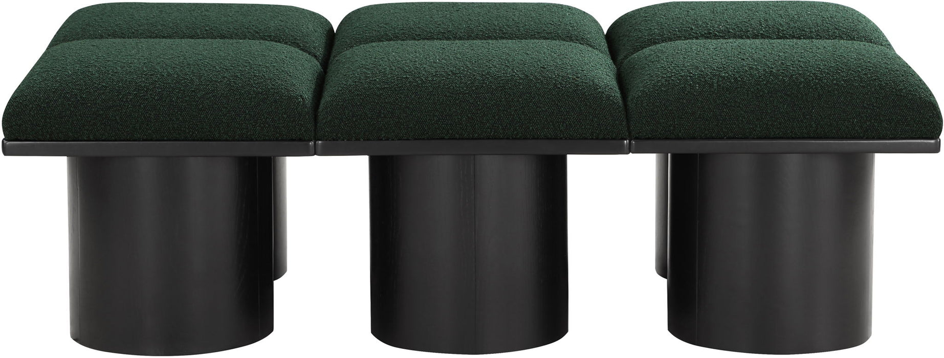 Pavilion - 6 Piece Modular Bench With Black Base