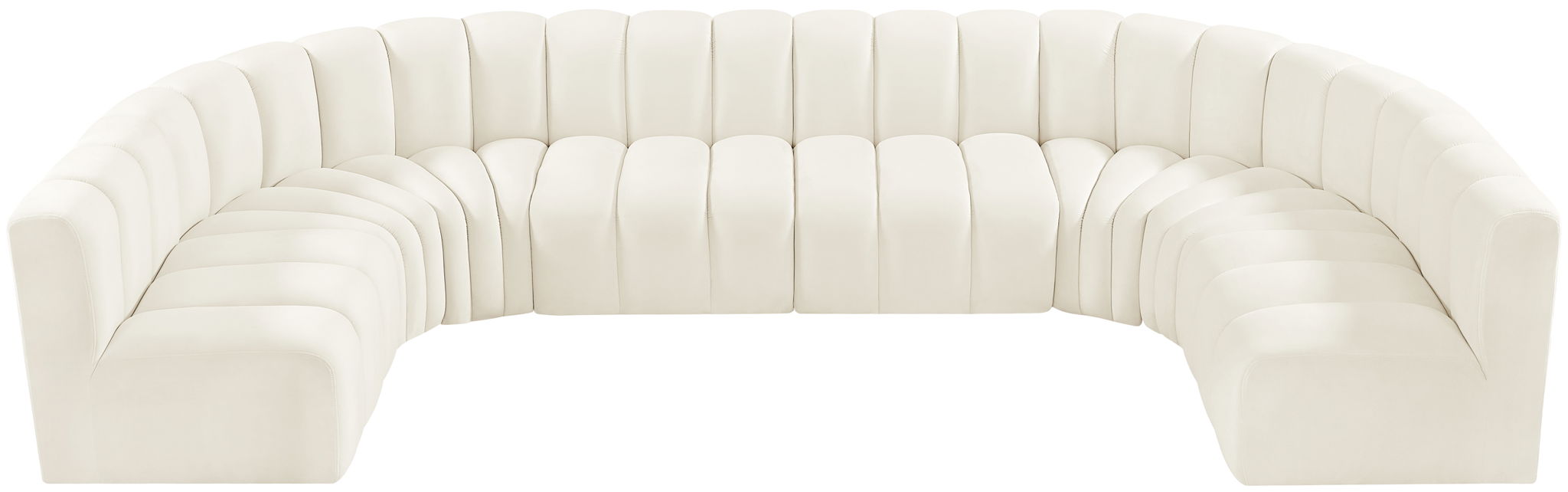 Arc - Velvet Modular U-Shaped Sectional
