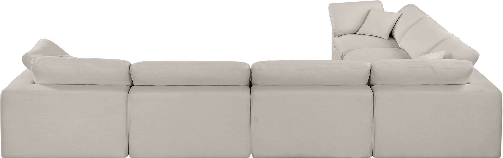 Comfy - 6 Piece Linen Modular Corner Sectional