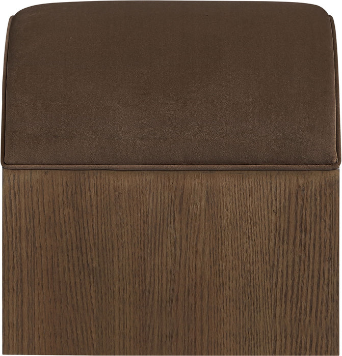 Sable - Velvet Performance Fabric Upholstered Bench