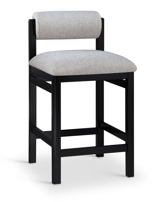 Roundhill - Fabric Counter Stool - Black Frame