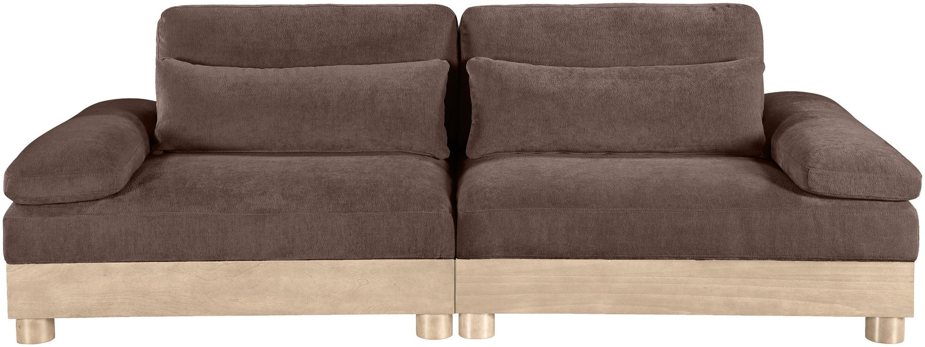Turin - Chenille Fabric Upholstered Modular Sectional - Brown