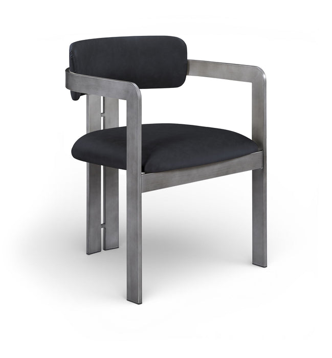 Aurum - Vegan Leather Upholstered Dining Chair With Gray Base (Set of 2)
