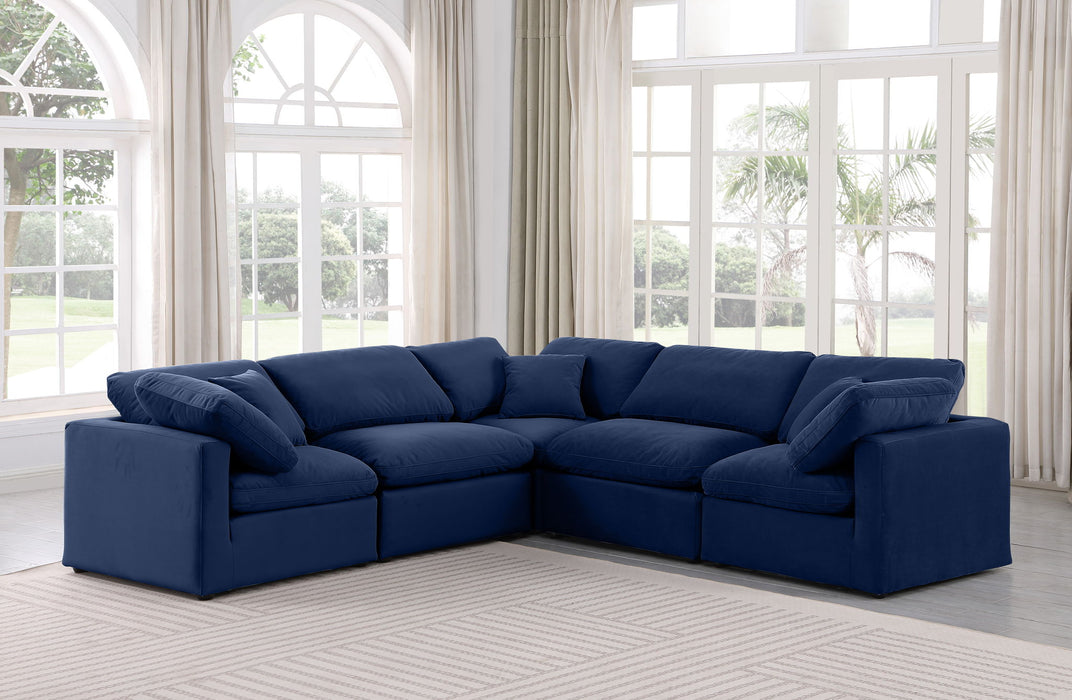 Indulge - Velvet 5 Piece Modular Corner Sectional