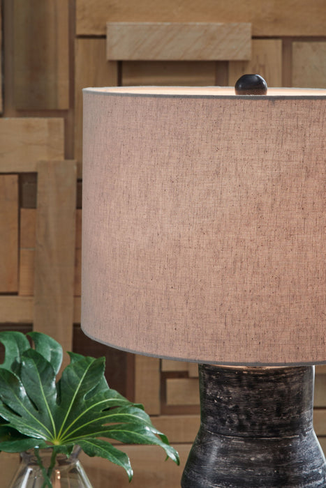 Kerbert - Terracotta Table Lamp - Distressed Black
