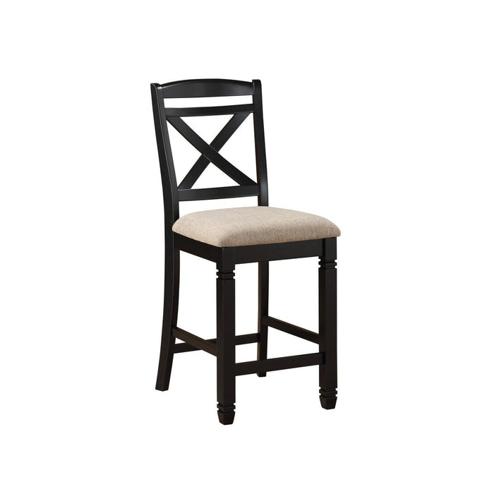 Baywater - Counter Height Chair (Set of 2) - Beige / Black