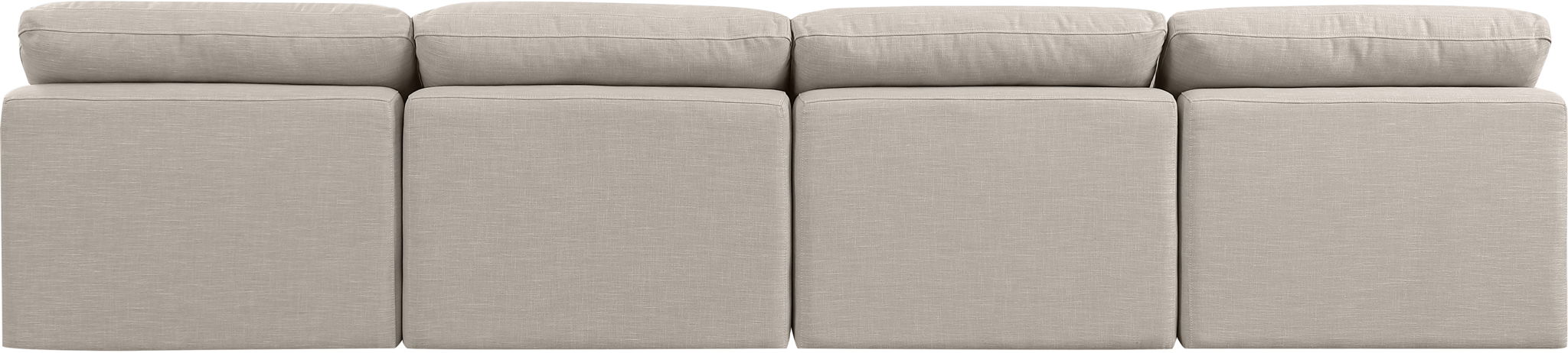 Indulge - Linen 4 Seat Modular Armless Sofa