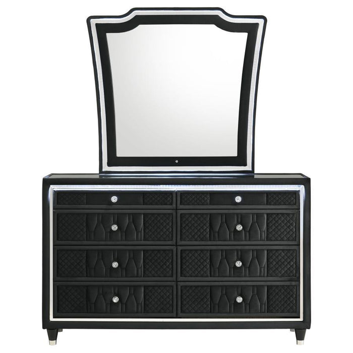 Lorient - 8-Drawer LED Bedroom Dresser Cabinet